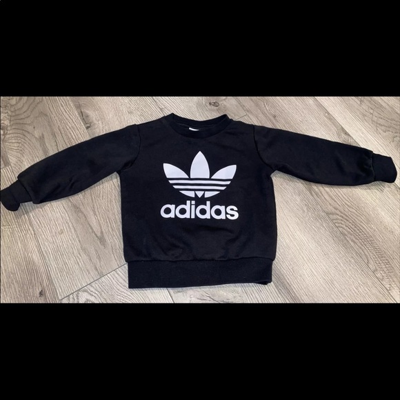 Adidas Crew Trefoil Black Sweater 12M - Picture 1 of 5